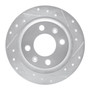 DFC Brake Rotor - Drilled and Slotted - Silver 631-65006R