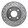 DFC Brake Rotor - Drilled and Slotted - Silver 631-67053R