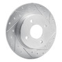 DFC Brake Rotor - Drilled and Slotted - Silver 631-67053R