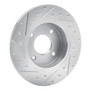 DFC Brake Rotor - Drilled and Slotted - Silver 631-67053R