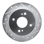 DFC Brake Rotor - Drilled and Slotted - Silver 631-67012R