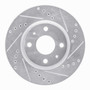 DFC Brake Rotor - Drilled and Slotted - Silver 631-67012R