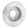 DFC Brake Rotor - Drilled and Slotted - Silver 631-67012R