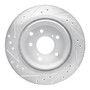 DFC Brake Rotor - Drilled and Slotted - Silver 631-68004R