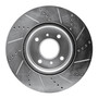 DFC Brake Rotor - Drilled and Slotted - Silver 631-67054L