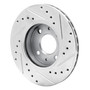 DFC Brake Rotor - Drilled and Slotted - Silver 631-67037L