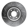 DFC Brake Rotor - Drilled and Slotted - Silver 631-67054R