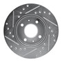 DFC Brake Rotor - Drilled and Slotted - Silver 631-67037R