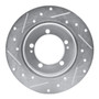 DFC Brake Rotor - Drilled and Slotted - Silver 631-72012R