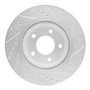 DFC Brake Rotor - Drilled and Slotted - Silver 631-67100L