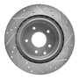 DFC Brake Rotor - Drilled and Slotted - Silver 631-67055L
