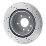 DFC Brake Rotor - Drilled and Slotted - Silver 631-67055L