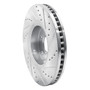 DFC Brake Rotor - Drilled and Slotted - Silver 631-68014L