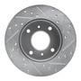 DFC Brake Rotor - Drilled and Slotted - Silver 631-67028L
