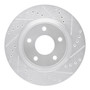 DFC Brake Rotor - Drilled and Slotted - Silver 631-67100R
