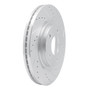 DFC Brake Rotor - Drilled and Slotted - Silver 631-67100R