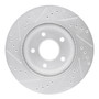 DFC Brake Rotor - Drilled and Slotted - Silver 631-67100R