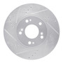 DFC Brake Rotor - Drilled and Slotted - Silver 631-72059L