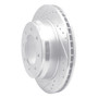 DFC Brake Rotor - Drilled and Slotted - Silver 631-67101L