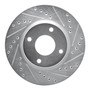 DFC Brake Rotor - Drilled and Slotted - Silver 631-67056R
