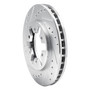 DFC Brake Rotor - Drilled and Slotted - Silver 631-67079L