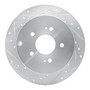 DFC Brake Rotor - Drilled and Slotted - Silver 631-72060L