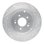 DFC Brake Rotor - Drilled and Slotted - Silver 631-72060L