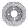 DFC Brake Rotor - Drilled and Slotted - Silver 631-72045L