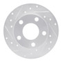 DFC Brake Rotor - Drilled and Slotted - Silver 631-73009L