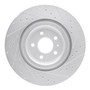 DFC Brake Rotor - Drilled and Slotted - Silver 631-73079L