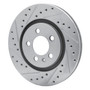 DFC Brake Rotor - Drilled and Slotted - Silver 631-74009L
