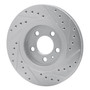 DFC Brake Rotor - Drilled and Slotted - Silver 631-74009L