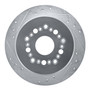 DFC Brake Rotor - Drilled and Slotted - Silver 631-75004L