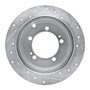 DFC Brake Rotor - Drilled and Slotted - Silver 631-72028L