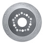 DFC Brake Rotor - Drilled and Slotted - Silver 631-75004R