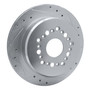 DFC Brake Rotor - Drilled and Slotted - Silver 631-75004R
