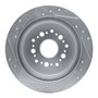 DFC Brake Rotor - Drilled and Slotted - Silver 631-75004R