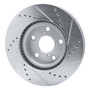 DFC Brake Rotor - Drilled and Slotted - Silver 631-75005L