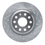 DFC Brake Rotor - Drilled and Slotted - Silver 631-73082R
