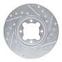 DFC Brake Rotor - Drilled and Slotted - Silver 631-76013L