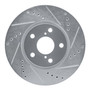DFC Brake Rotor - Drilled and Slotted - Silver 631-75005R