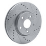 DFC Brake Rotor - Drilled and Slotted - Silver 631-75005R