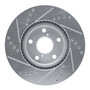 DFC Brake Rotor - Drilled and Slotted - Silver 631-75005R