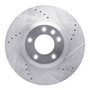 DFC Brake Rotor - Drilled and Slotted - Silver 631-74057D