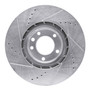 DFC Brake Rotor - Drilled and Slotted - Silver 631-74057D