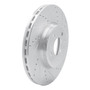 DFC Brake Rotor - Drilled and Slotted - Silver 631-73086R