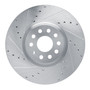 DFC Brake Rotor - Drilled and Slotted - Silver 631-74058L