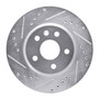 DFC Brake Rotor - Drilled and Slotted - Silver 631-74037L