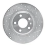 DFC Brake Rotor - Drilled and Slotted - Silver 631-73061R
