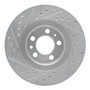 DFC Brake Rotor - Drilled and Slotted - Silver 631-74016R